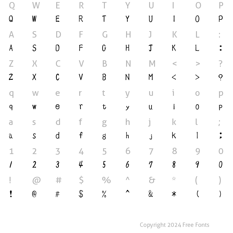 Character Map of Fx???M???? Regular