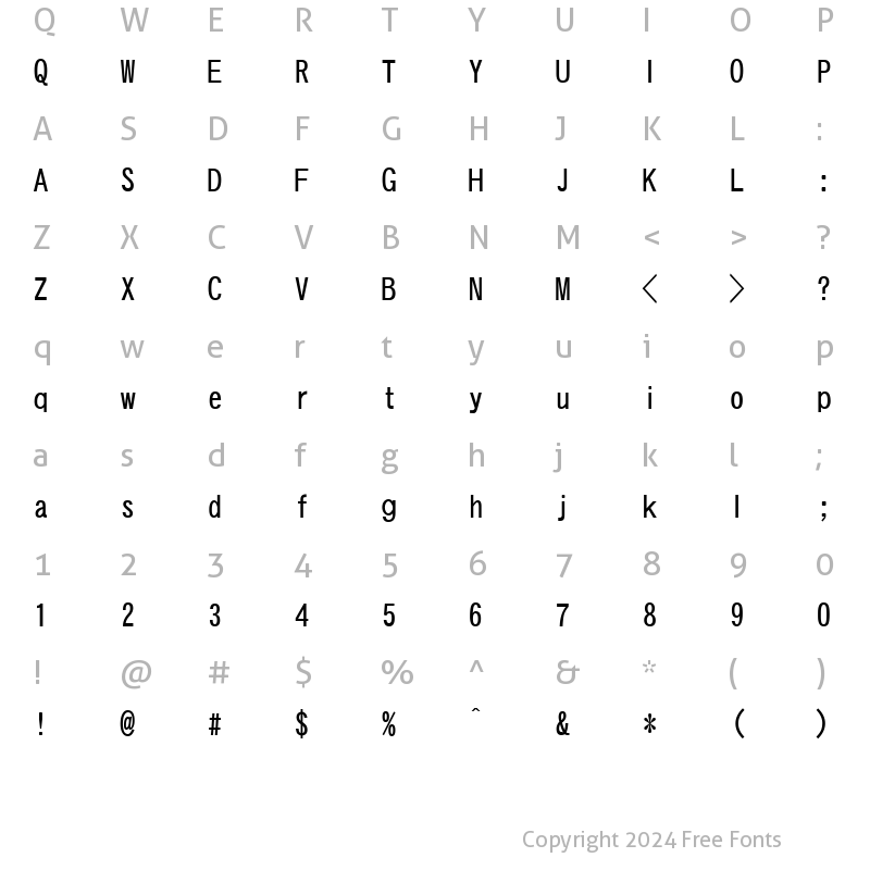 Character Map of Fx?????p?S?V?b?N?? Regular