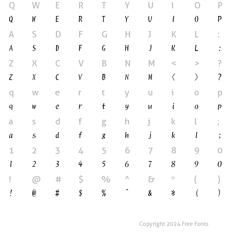 Character Map of Fx?s?????? Regular