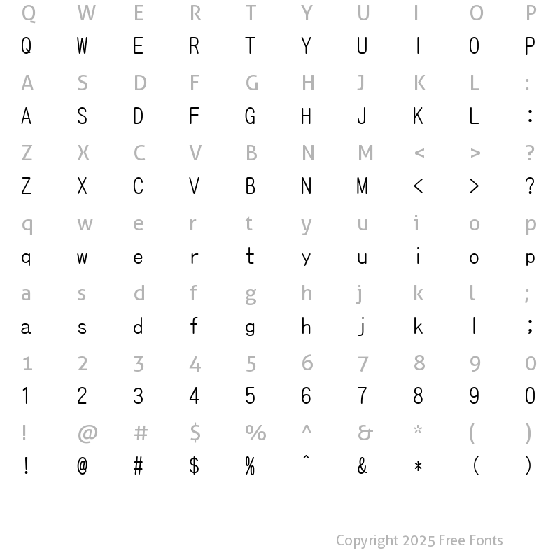 Character Map of Fx???S?V?b?N??-M Regular