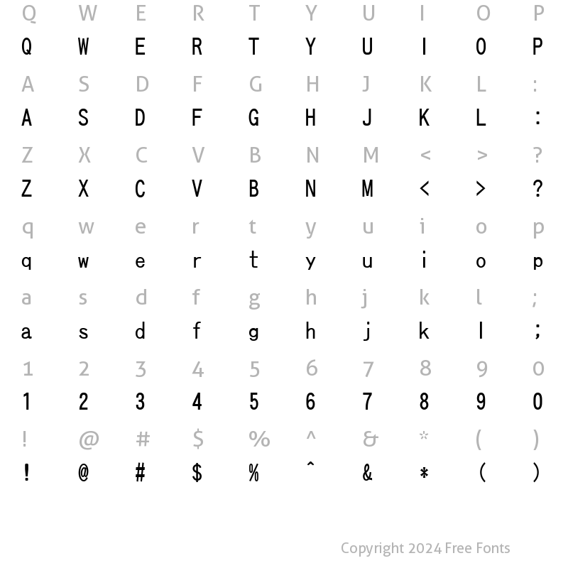 Character Map of Fx?S?V?b?N??-M Regular