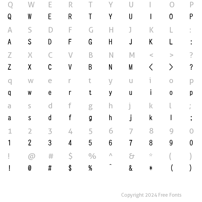 Character Map of Fx???????S?V?b?N?? Regular