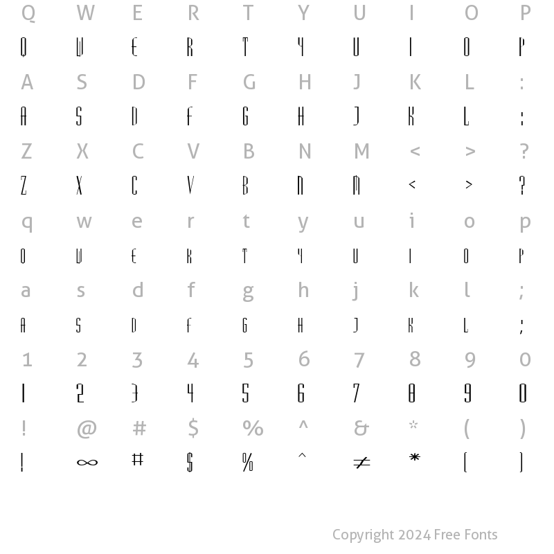 Character Map of FZ BASIC 38 EX Normal