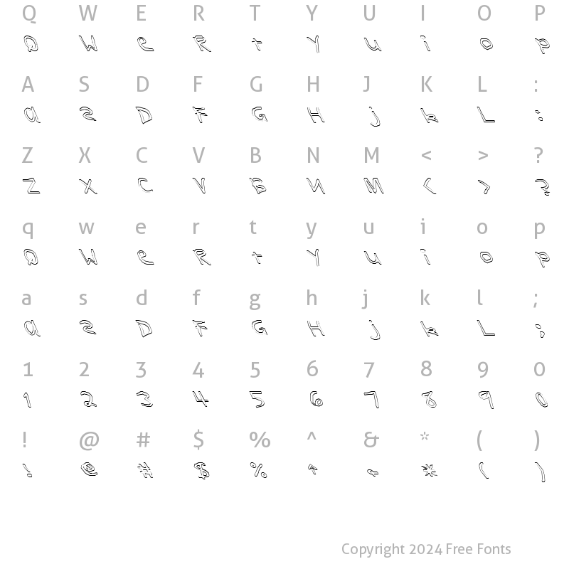 Character Map of FZ HAND 11 HOLLOW LEFTY Normal