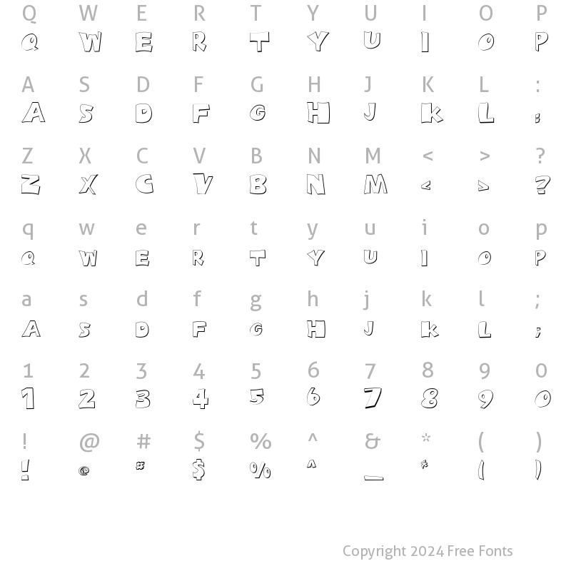 Character Map of FZ JAZZY 10 3D Normal