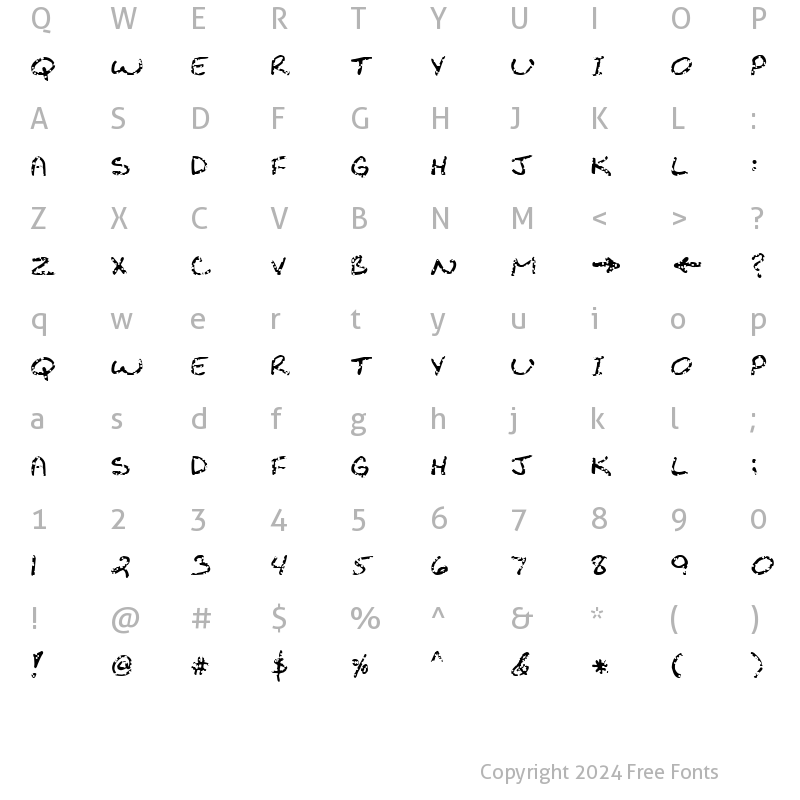 Character Map of FZ JAZZY 29 HOLEY Bold