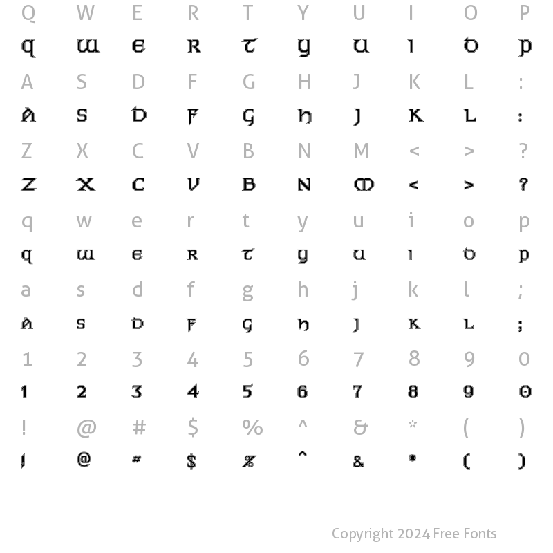 Character Map of FZ JAZZY 31 CONTOUR Normal