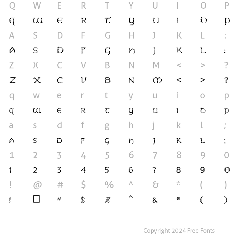 Character Map of FZ JAZZY 31 CRACKED Normal