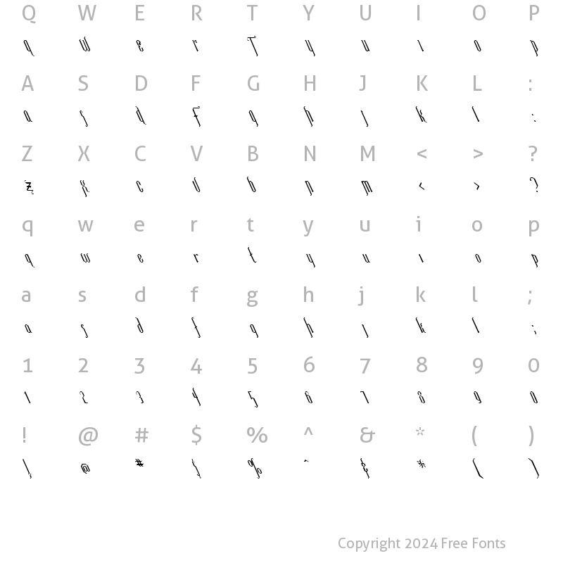 Character Map of FZ JAZZY 35 LEFTY Normal