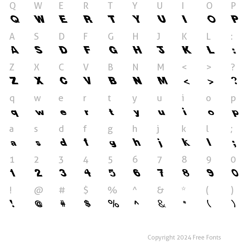 Character Map of FZ JAZZY 36 LEFTY Normal