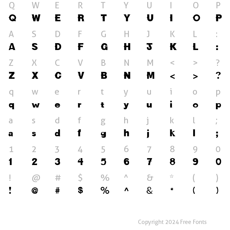 Character Map of FZ JAZZY 36 Normal