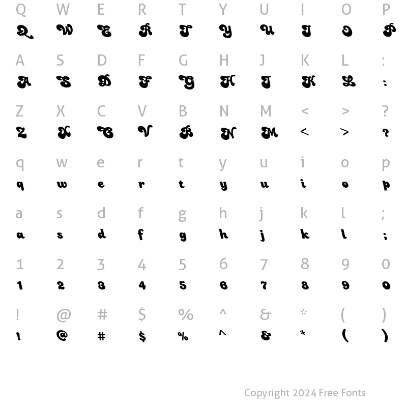 Character Map of FZ JAZZY 49 LEFTY Normal