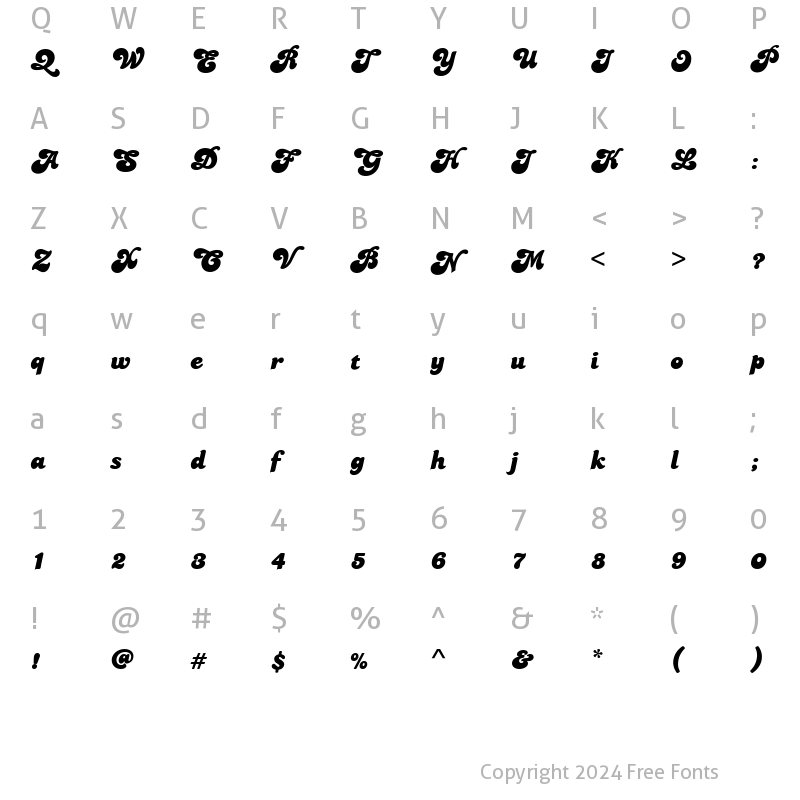 Character Map of FZ JAZZY 49 Normal