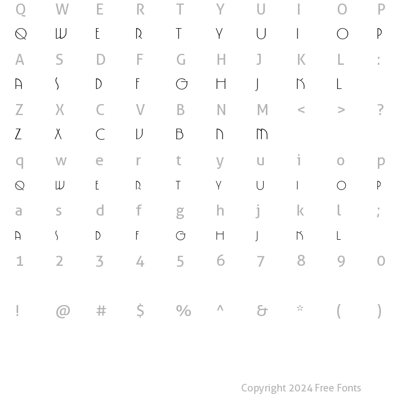 Character Map of FZ JAZZY 5 Normal