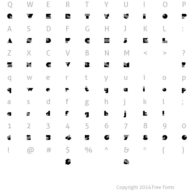 Character Map of FZ UNIQUE 11 Unknown