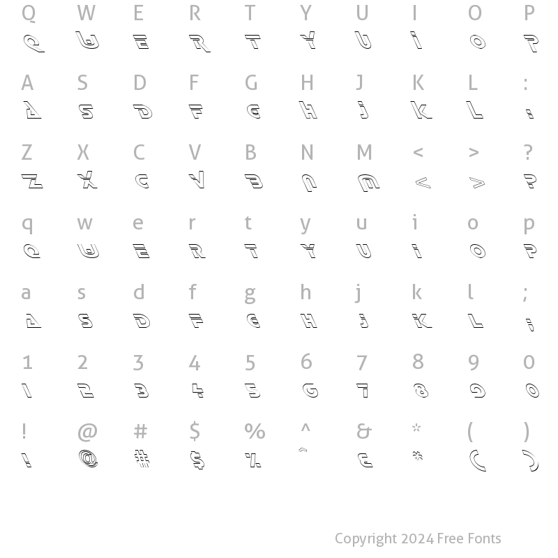 Character Map of FZ UNIQUE 35 HOLLOW LEFTY Normal