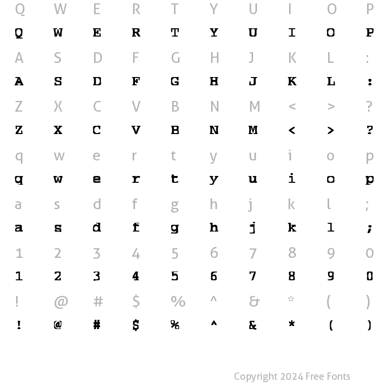 Character Map of FZ WARPED 39 Normal