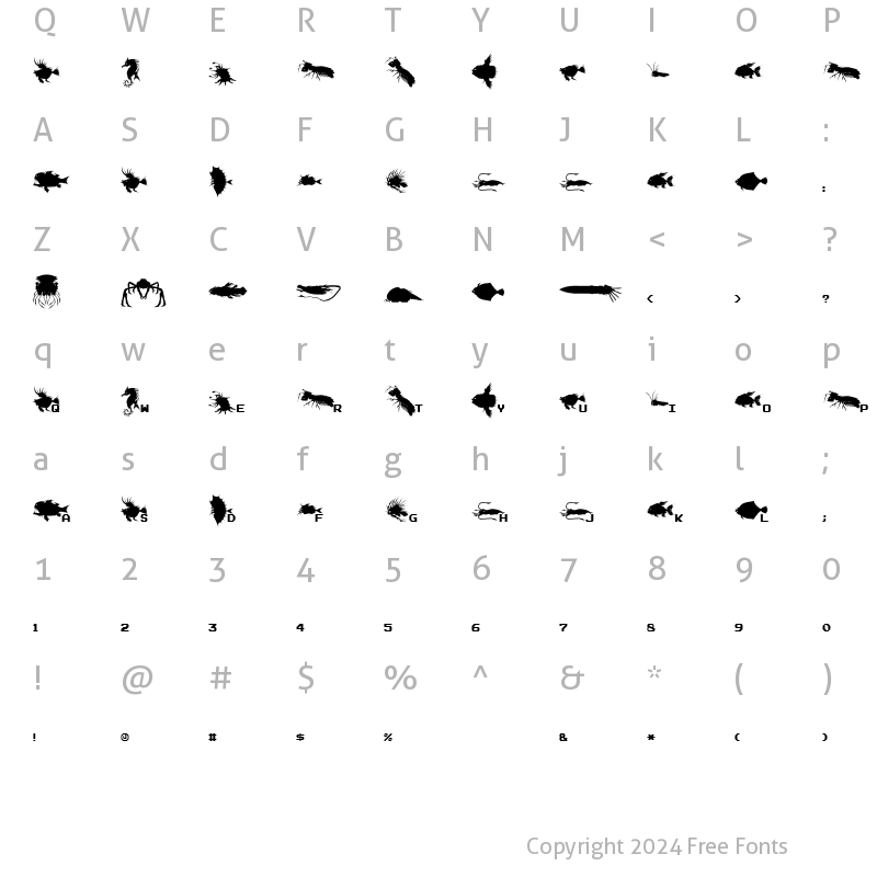 Character Map of GAIDEN Regular