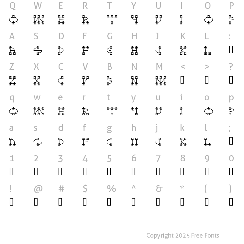 Character Map of GalactoseONE Regular