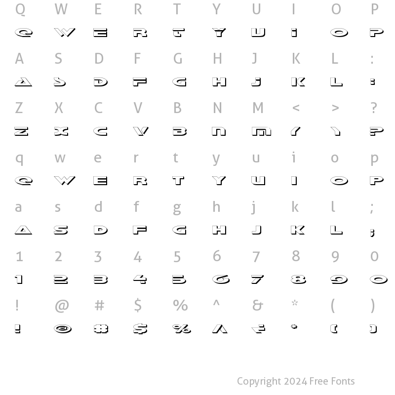 Character Map of Galant Shadow Shadow