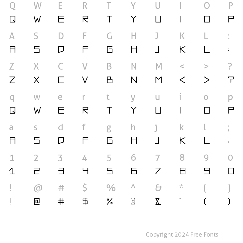 Character Map of Galaxmen Bold