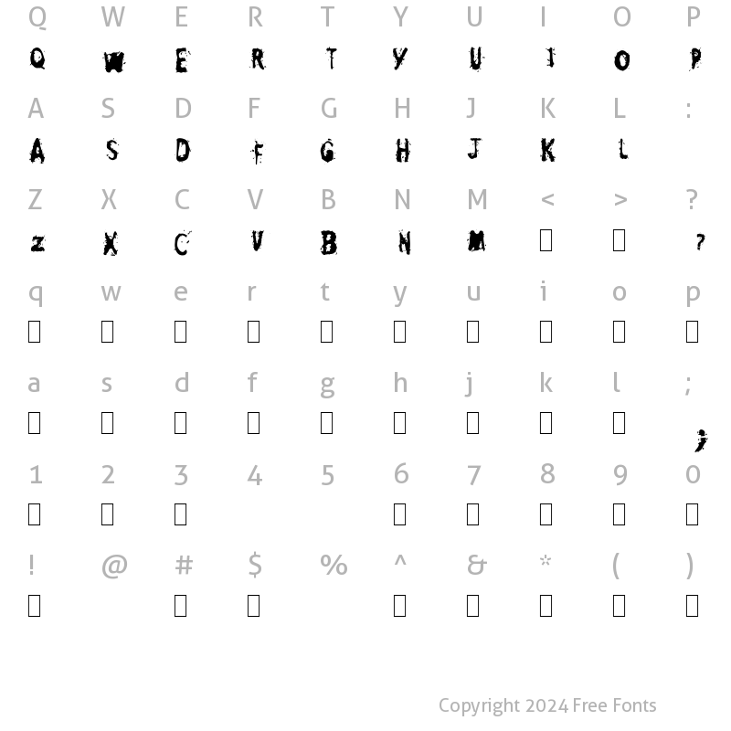 Character Map of GALLIEZ Normal