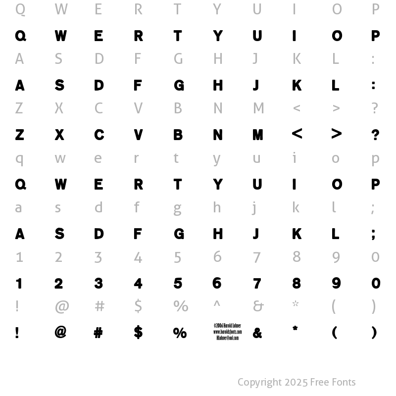 Character Map of GardenEmpty Regular