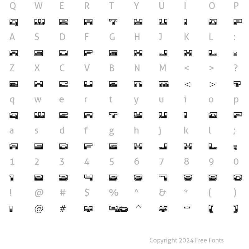 Character Map of Gargantua BTN Chrome Regular