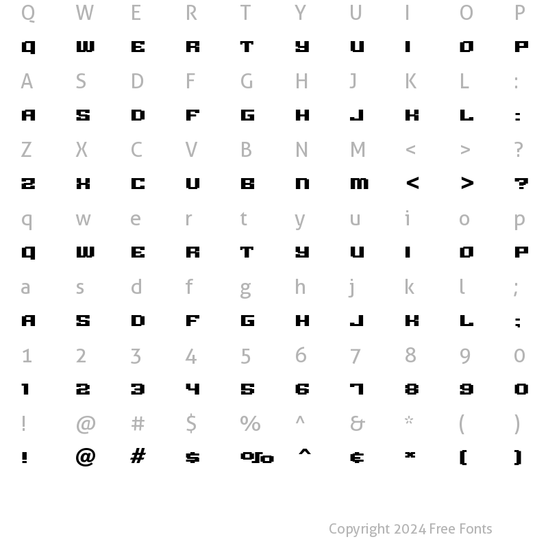 Character Map of Gargantua BTN Regular