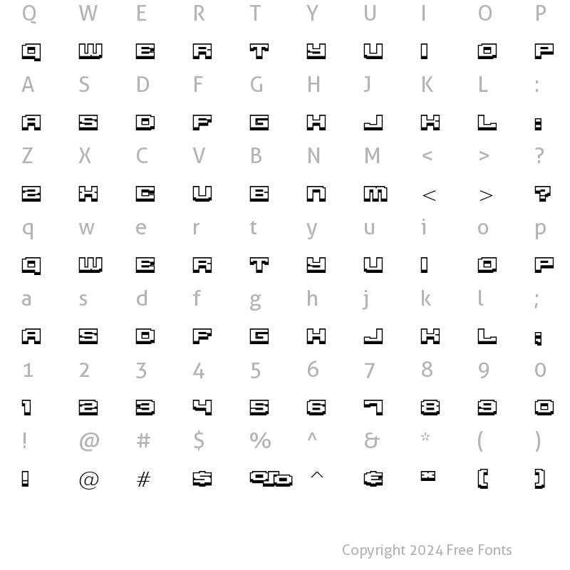 Character Map of Gargantua BTN Shadow Regular