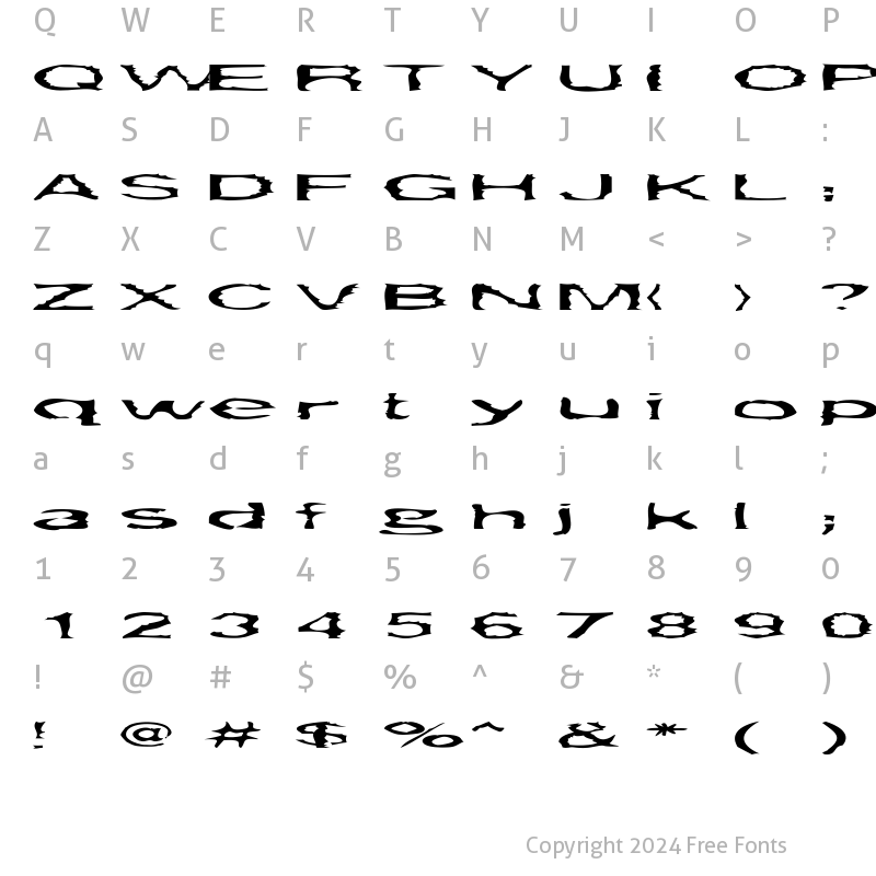 Character Map of Gargantua Medium