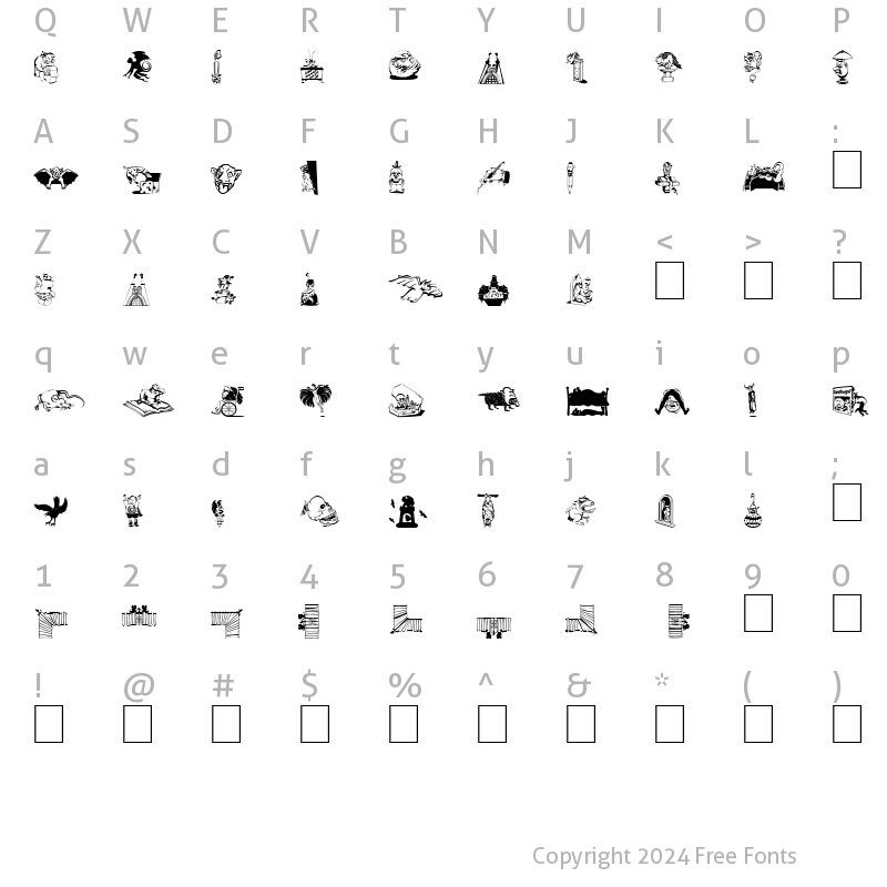 Character Map of Gargoyles de France Medium