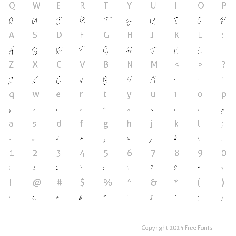 Character Map of Garine Fourth