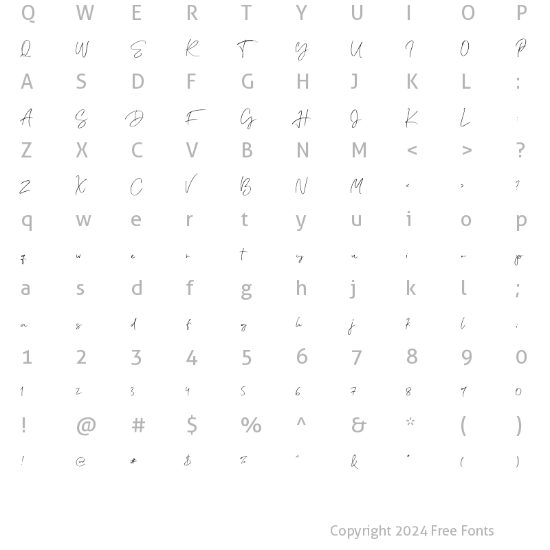 Character Map of Garine Third