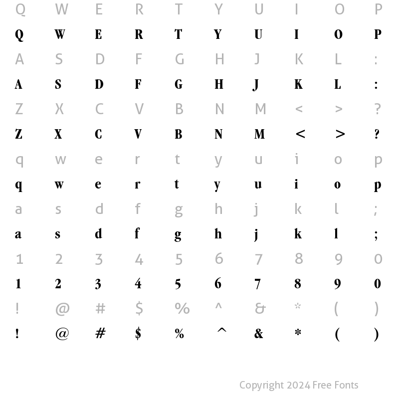 Character Map of GarmdITC BkCn BT Bold