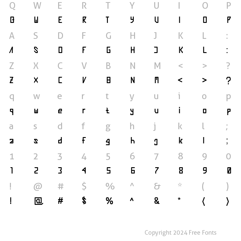 Character Map of GAROKOH Regular