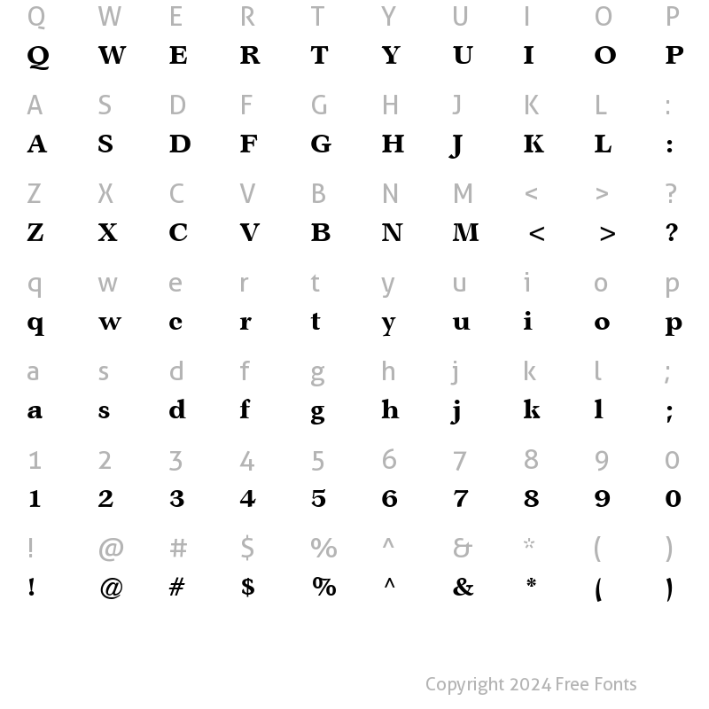 Character Map of GarthGraphic-ExtraBold Extra Bold