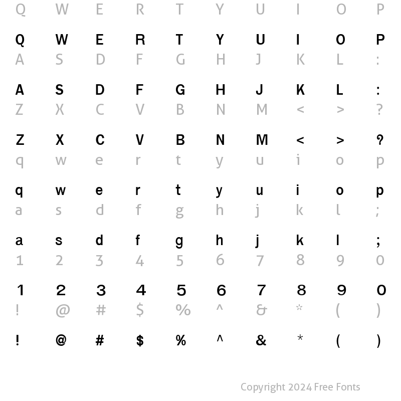 Character Map of Garuda Bold