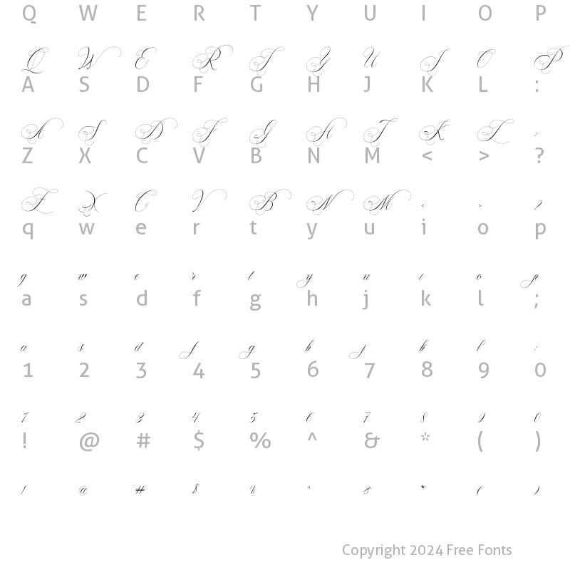 Character Map of Garuma Regular