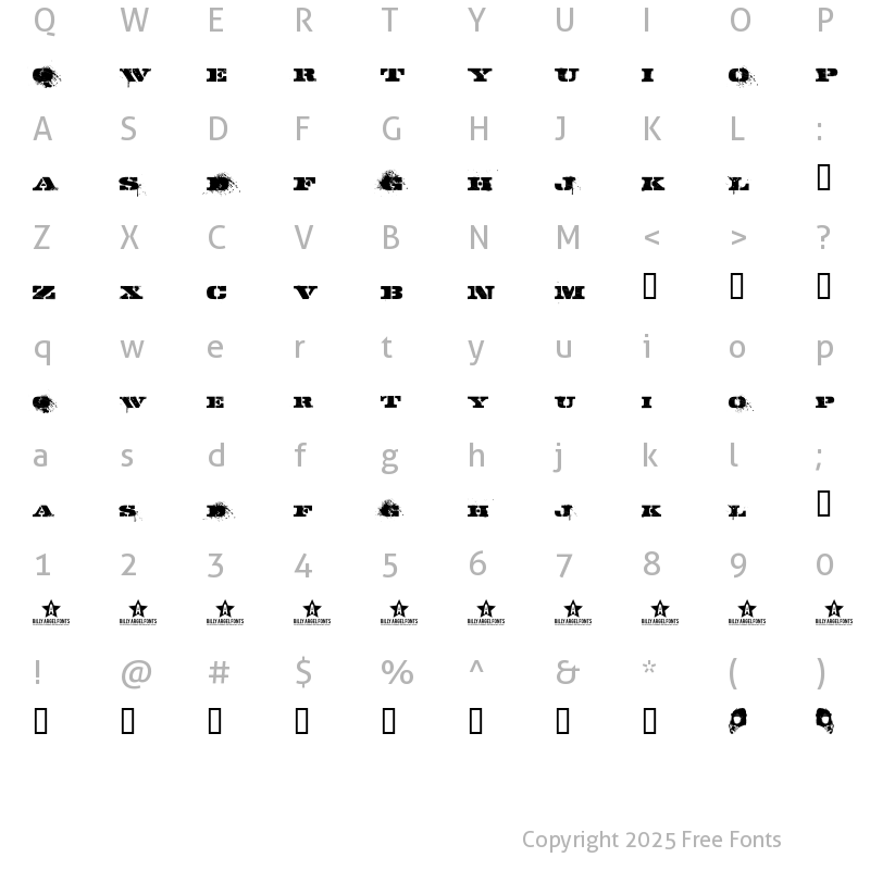 Character Map of GASMASK Regular