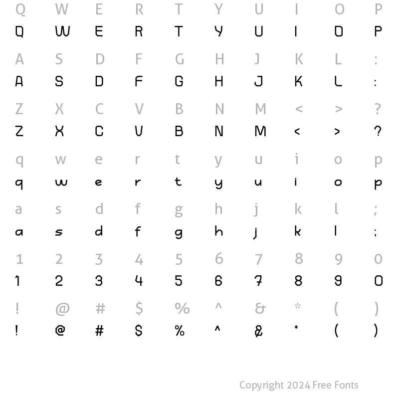 Character Map of Gasted Thin