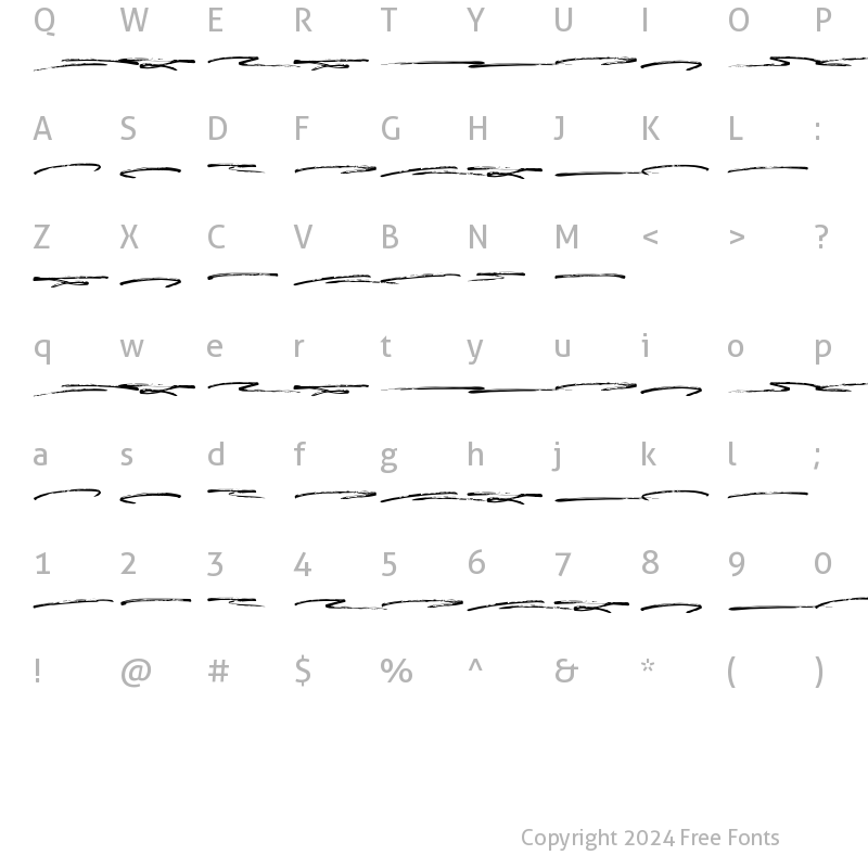 Character Map of Gathan Swash Regular