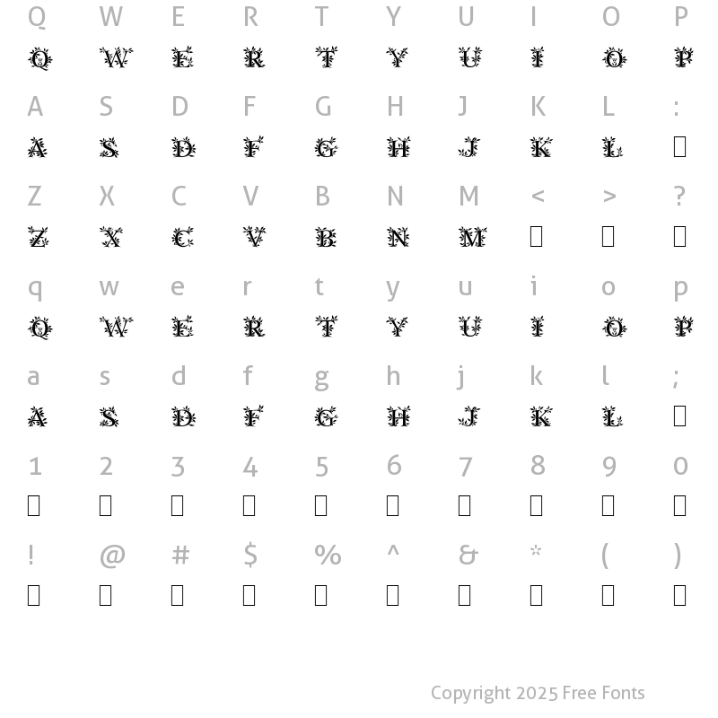 Character Map of Gayane StO Regular