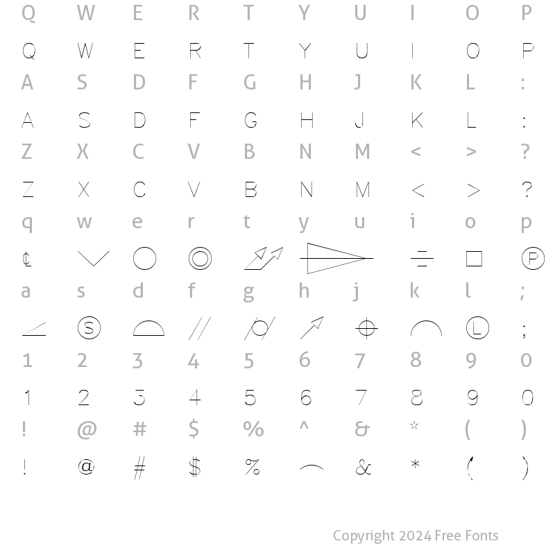 Character Map of GDT Regular