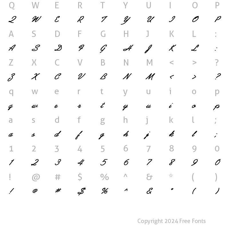 Character Map of GE Arabesque Script Bold Italic