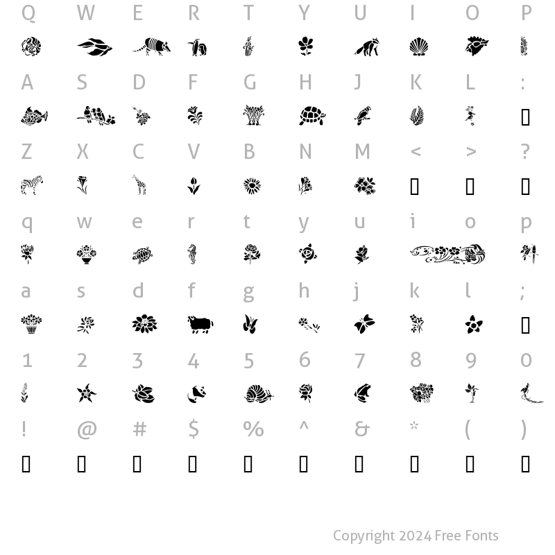 Character Map of GE Elements of Nature II Regular