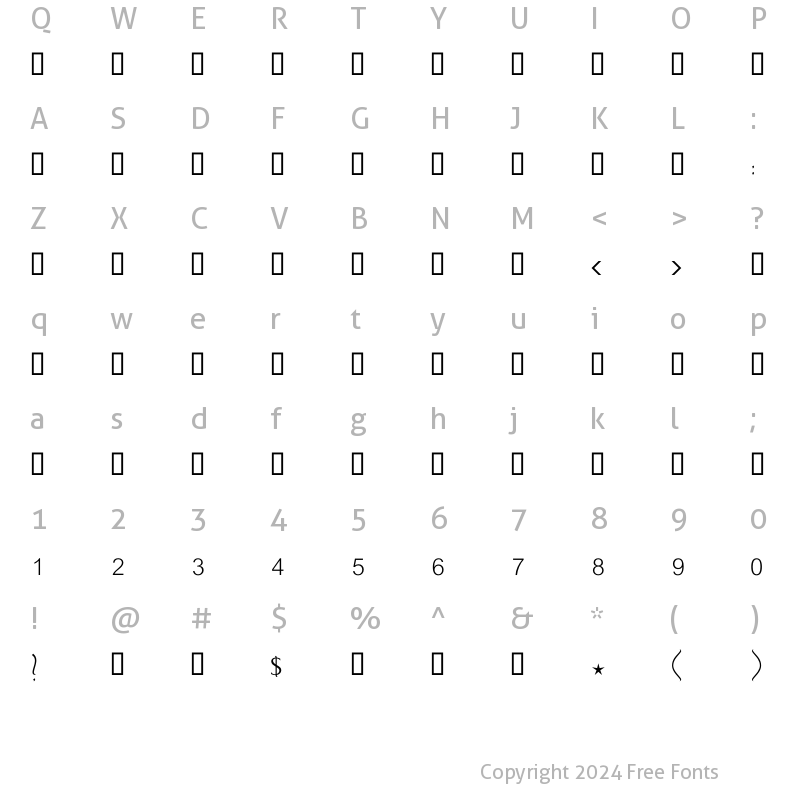 Character Map of GE MB Farasha Light