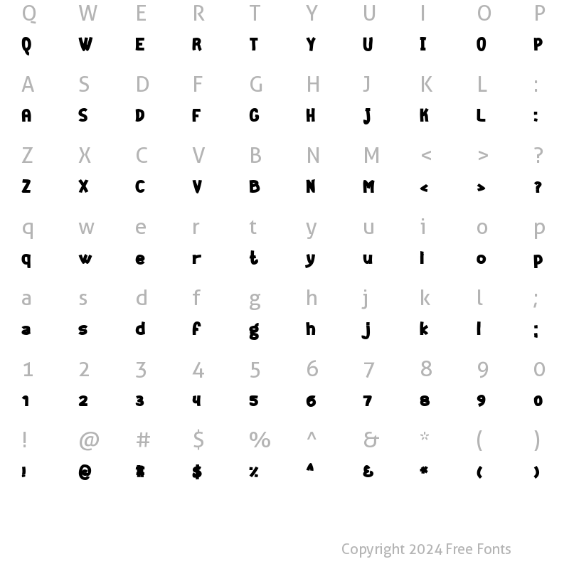 Character Map of Geeker Bold