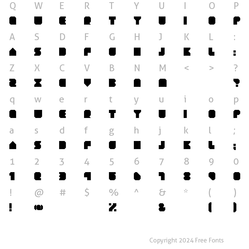 Character Map of GEIST KNT Regular