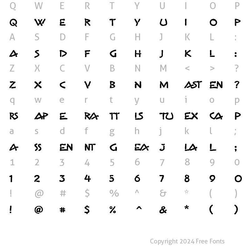 Character Map of GemaITC TT Regular